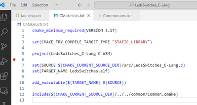 2024 06 18 12 14 43 CMakeLists.txt LedsSwitches C Lang Visual Studio Code